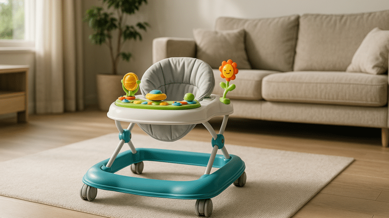 Développement moteur bébé : alternatives sûres au trotteur